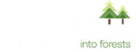 Treefo logo - Turning feedback into trees - white