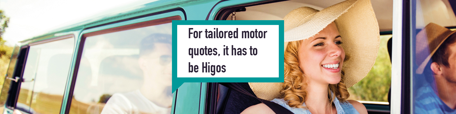 Higos Personal insurance woman in car motor
